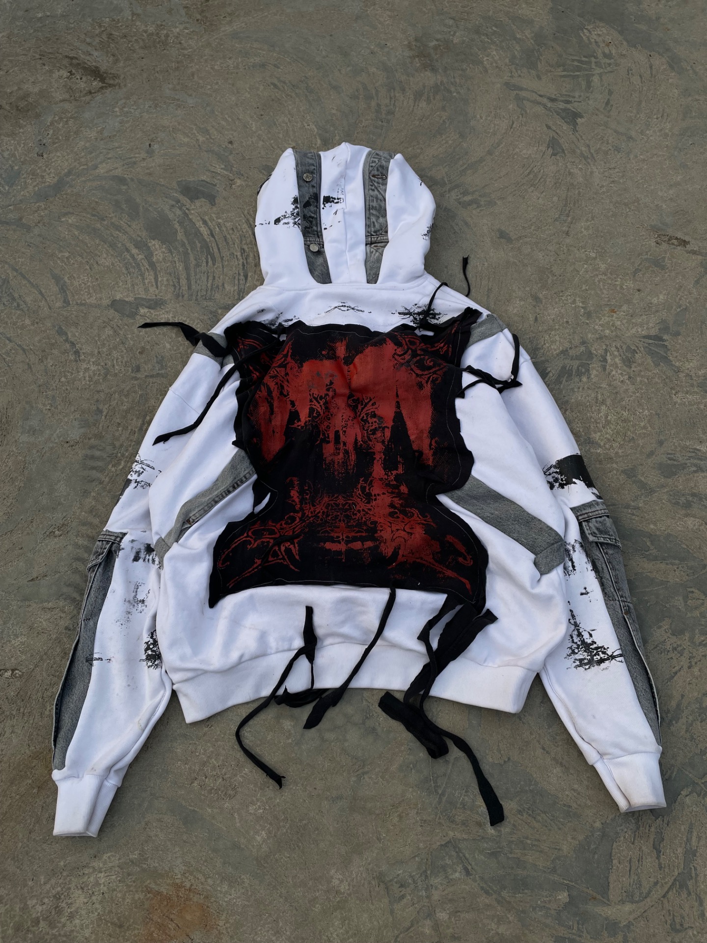 HOODIE DENIM HYBRID :: draconoire
